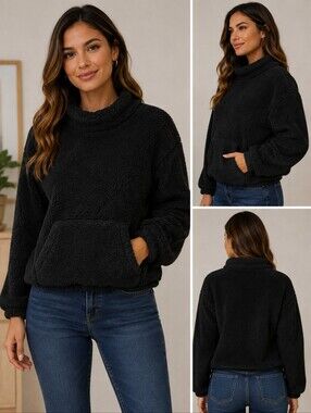 New York Laundry Black Cowl Neck Sweater